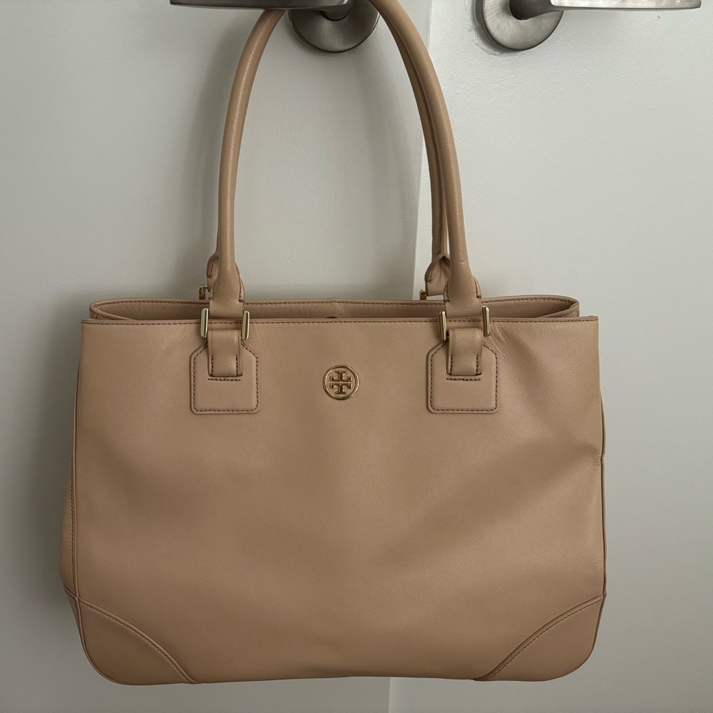 Tory Burch Beige / light pink tote bag